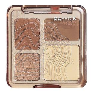 MAFFICK高光修容盘一体盘便携式哑光提亮闪粉防水防汗眼影持久