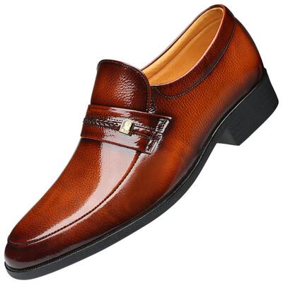 老人头皮鞋新款男士商务正装真皮