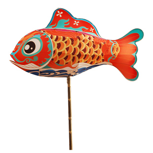 80cm成人手持锦鲤鱼灯笼舞蹈道具马年新年拍照舞台演出巡游花灯大