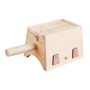 实木制膝盖腿部艾灸盒加高 弧形双柱2孔艾灸器熏蒸随身灸家用木盒