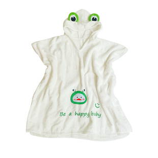 儿童浴巾斗篷式男童可穿纯棉吸水浴袍女童宝宝洗澡游泳专用包被