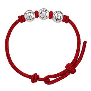马年本命年红绳手链生肖三合六合红手绳纯银吉祥佩戴物男女士礼物