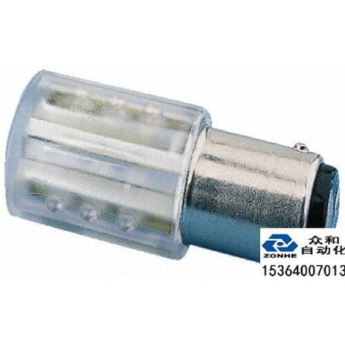 议价白色 BA15d灯座 LED 信号灯, 230V ac, 45视角, 6 芯片 400mc