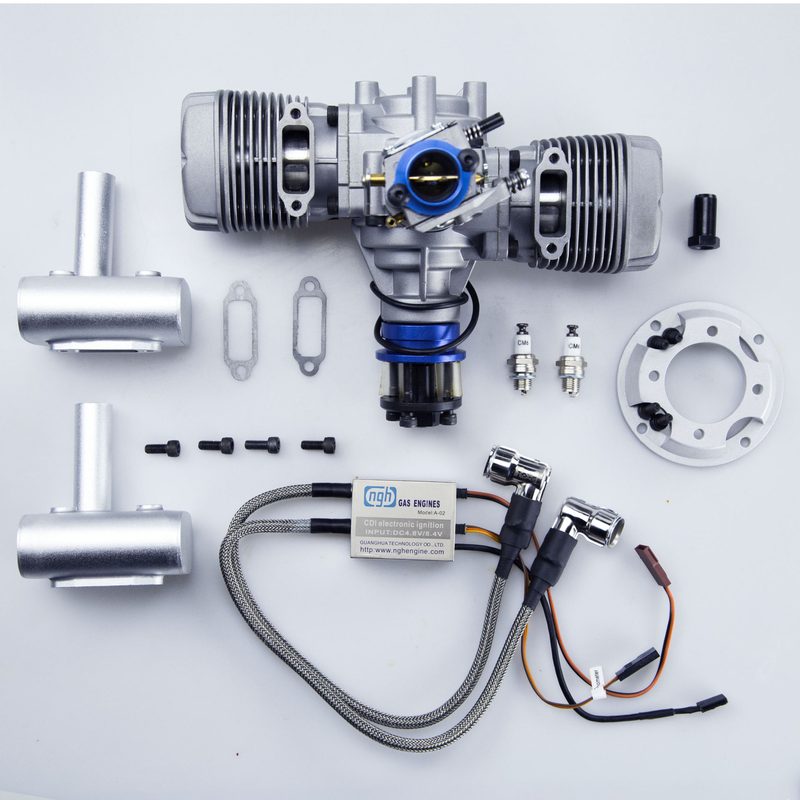 NGH航模发动机GT70两冲程70cc汽油双缸固定翼旋翼
