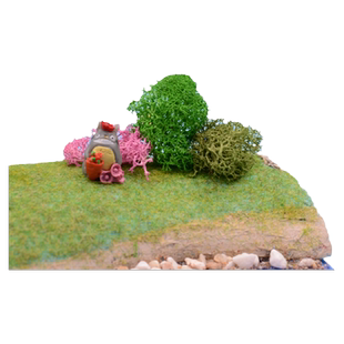 地台高达 地衣仿真灌木丛 兵人建筑沙盘场景观模型 树草丛