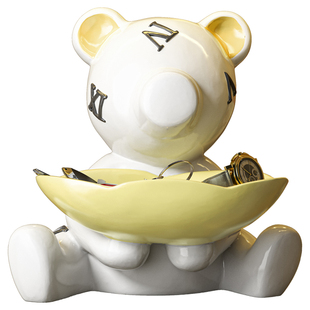 入户玄关摆件钥匙收纳可爱暴力熊家居客厅斗柜装饰品乔迁新居礼品