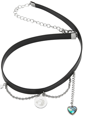 GUUKA爱心吊坠皮革项链