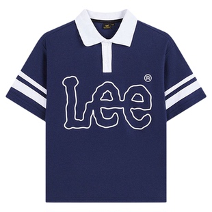 Lee kids儿童polo衫短袖T恤夏季时尚百搭休闲运动透气上衣男女童