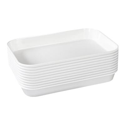 平盘密胺熟食店白色10英寸卤菜盘