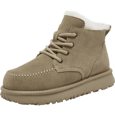 百思图男士时尚雪地靴