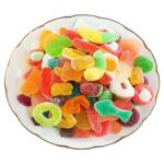 酸砂软糖涂油QQ橡皮糖混合口味水果摆摊网红混合糖果批发休闲零食