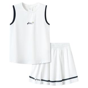 ASICS/亚瑟士童装连衣裙夏季新女童吸湿速干针织网球套装舒适高弹