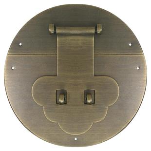 昊天斋仿古老式箱扣铜锁扣樟木箱子装饰中式首饰盒铜搭扣环拉手