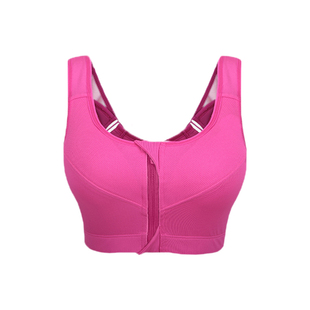 前拉链性感健身高强度运动无钢圈美背文胸罩防震女士聚拢内衣大码