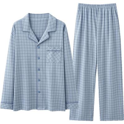 三枪纯棉情侣睡衣开襟可外穿