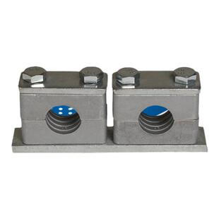 重型铝合金管夹液压管夹左右双联船用耐高温油管管卡管夹6mm-42mm