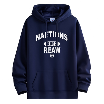 唐狮集团春秋加绒连帽卫衣男