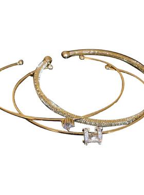 超闪锆石三件套轻奢小众手镯