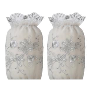 羽绒服袖套隐形办公室防脏污女士2026新款秋冬季白色蕾丝护袖手袖