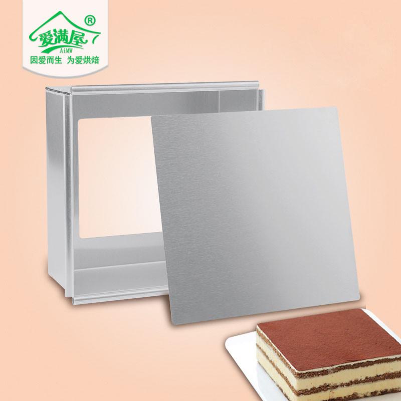 烘焙模具 4/5/6/8/10寸正方形活底阳极提拉米苏戚风古早蛋糕模具
