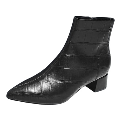 星期六时装靴冬季新款优雅粗跟时尚百搭穿搭女靴SSC4118418