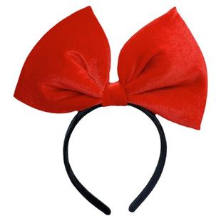 韩国新款女发卡时尚夸张超大号红色蝴蝶结发箍个性潮流洋气头饰