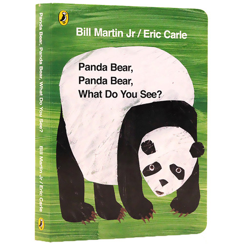 Panda Bear, What do you see 熊猫你看到了什么英文原版绘本 幼儿童早教启蒙纸板书英语 Eric Carle卡尔爷爷 常青藤爸爸书单推荐