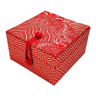 高档木质包锦缎真丝布子加高双层盖子和田玉珠宝首饰收藏收纳盒子