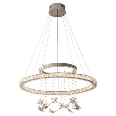 法式水晶吊灯客厅灯新款轻奢高级感花朵吊灯网红爆款主卧室灯餐厅