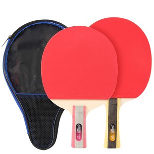 红双喜乒乓球拍一星级横直单拍双面反胶初学者小学生业余H1套装