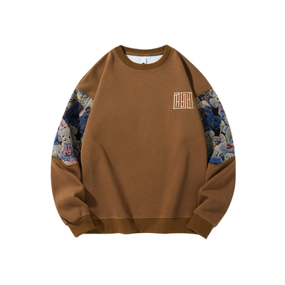 韦恩泽维尔宽松大码休闲国风卫衣