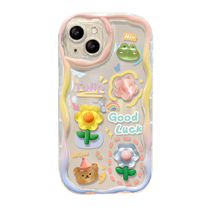 夏日小清新立体公仔适用华为nova11手机壳荣耀80新款p40pro可爱女mate50透明nova9/8/7se卡通60硅胶x30i/x40