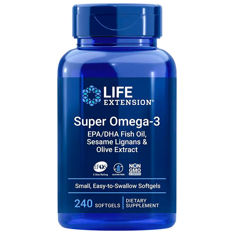 沿寿LIFE深海鱼油4倍浓缩欧米伽omega3软胶囊dha橄榄多酚美国进口