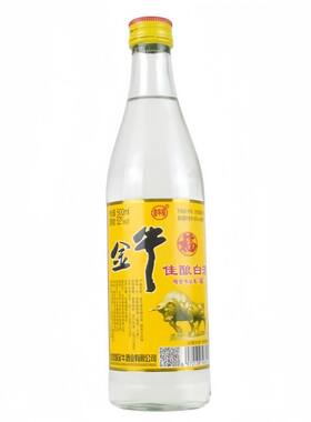 金牛福佳酿白酒浓香型固态法纯粮酒52度500mlx12瓶家常口粮酒整箱