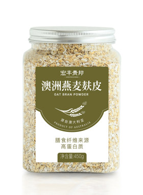 原味无添加蔗糖燕麦麸皮代餐饱腹