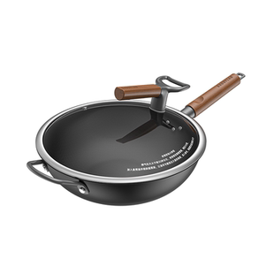 老爸评测定制铁锅老式家用炒菜锅 0涂层不易粘燃气灶电磁炉通用