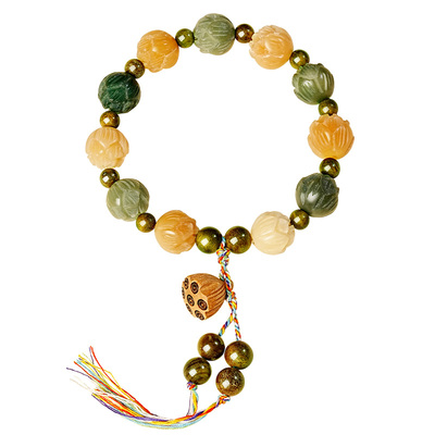 宫里上新天然菩提根静莲禅心手链