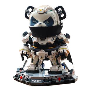 未及机甲熊猫积木航天系列潮玩拼装玩具积木摆件男女孩生日礼物