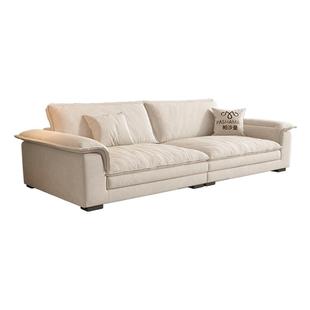 帕沙曼 新款帆船布艺沙发简约奶油风小户型客厅大坐深可拆洗沙发