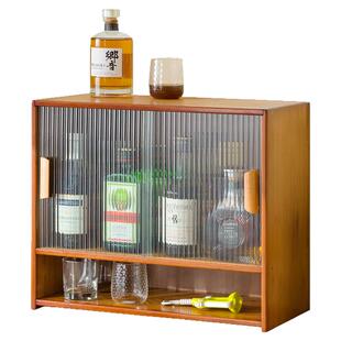酒柜餐边柜现代简约展示柜网红小酒架欧式家用实木客厅靠墙置物架