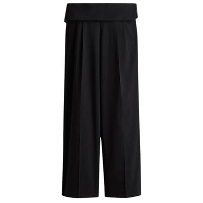 HM女装裤子冬季直筒裤腿通勤职业时尚谢谢西裤1312083