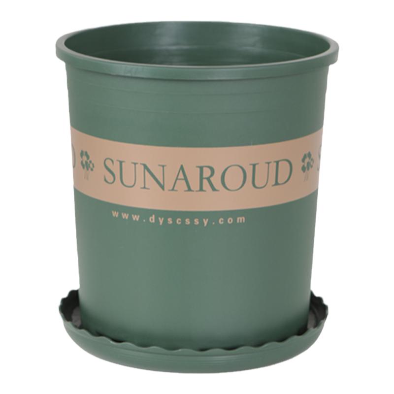 新款加仑盆绿萝月季多肉加厚耐用塑料花盆简约田园家用带托盘