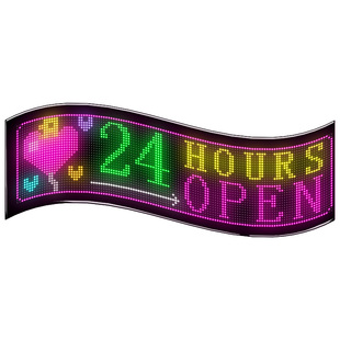 车载后窗LED柔性广告显示屏汽车后挡风玻璃全彩滚动字幕软屏防水