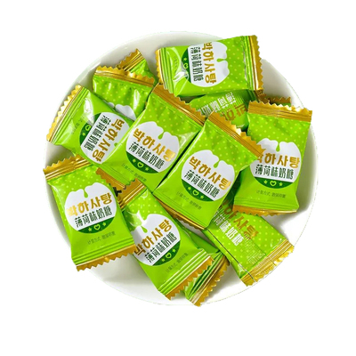 亲劲老式薄荷奶糖牛奶软糖小包装