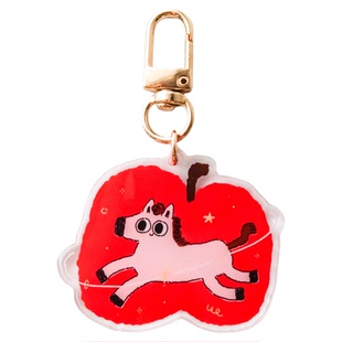 野蛮集2026马年原创可爱卡通ins钥匙扣小挂件亚克力挂件新年礼物