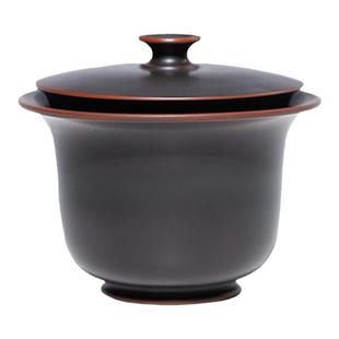 钦州坭兴陶茶杯手抓壶盖碗不烫手茶壶紫砂建水紫陶瓷茶具茶碗全孔