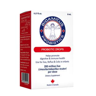 百适滴婴幼儿益生菌罗伊氏乳杆菌宝宝胀气肠绞痛安睡小红瓶8ml