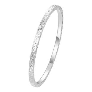 中国黄金碎冰冰套装碎冰冰银镯足银999手镯送女友生日女神节