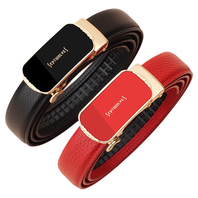 女士皮带真皮自动扣腰带时尚百搭