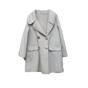 秋冬新款双面绒大衣小个子妈妈宽松A版洋气网红同款遮肉显瘦外套